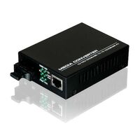 10/100/1000Base-TX to 1000Base-FX Singlemode SC Fiber Media Converter | Up to 20 km Distance | Auto-MDIX RJ45 Port | by SERVEREDGE