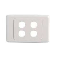 4 Gang Wall Plate | Clipsal Compatible | Durable White Finish | 4 Gang Configuration | by SERVEREDGE