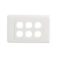 6 Gang Wall Plate | Clipsal Compatible | Durable Plastic | White Finish | by SERVEREDGE