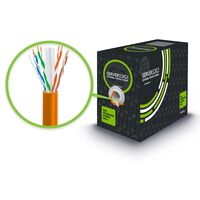 CAT6 Network Cable 305m | UTP Solid 23AWG | PVC Jacket | Orange | by SERVEREDGE