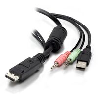 2-Port USB DisplayPort KVM Switch | 4K UHD Support | Audio Integration | Remote Switching | by SERVEREDGE