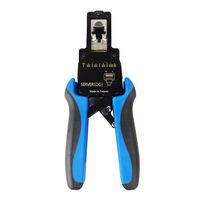 PT Series Premium Pass Through RJ45 Crimping Tool | Single Cycle Crimp & Trim | Precision Cast Dies | by SERVEREDGE