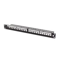 24 Port Unloaded Shielded Patch Panel | CAT5E, CAT6, CAT6A Compatible | Electromagnetic Interference Protection | by SERVEREDGE