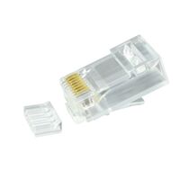 RJ45 Cat5e Unshielded Plug | Compatible with Solid & Stranded Cables | Clear Color | @Pack of 10 | by SERVEREDGE