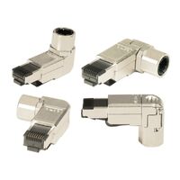 RJ45 Cat6A Shielded Angled Industrial Field Connector | 10 Gigabit Ethernet | EMI/RFI Protection | Durable Construction | by SERVEREDGE