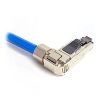 RJ45 Cat6A Shielded Angled Industrial Field Connector | 10 Gigabit Ethernet | EMI/RFI Protection | Durable Construction | by SERVEREDGE