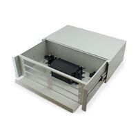 3RU Fibre Sliding Patch Panel | Splice Cassette & Protector | Easy Access Design | by SERVEREDGE