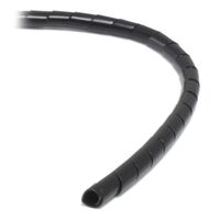 10m Spiral Cable Wrap | 10mm Diameter | Flexible Plastic | Black | by SERVEREDGE