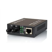 10/100Base-TX to 100Base-FX Multimode ST Fibre Media Converter | Auto-Negotiation RJ45 | 1024 MAC Address Capacity | by SERVEREDGE
