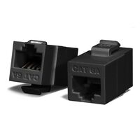 Cat6A UTP RJ45 Modular Keystone Coupler | High-Speed Data Transmission | Universal Fit | Black | by SERVEREDGE