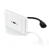 HDMI Horizontal Wall Plate | Clipsal 2000 Compatibility | White Finish | by SERVEREDGE