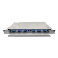 24 Port SC OS2 Fibre Sliding Patch Panel | 1RU Design | Includes Splice Cassette & Protector | by SERVEREDGE