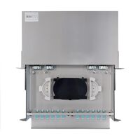 LC OM4 24 Port 1RU Fibre Sliding Patch Panel | Splice Cassette & Protector | Easy Maintenance | by SERVEREDGE