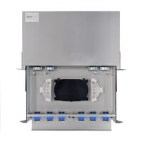 24 Port SC OS2 Fibre Sliding Patch Panel | 1RU Design | Includes Splice Cassette & Protector | by SERVEREDGE