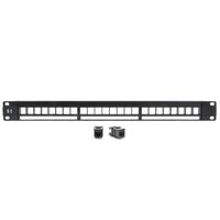 24 Port Cat6A Patch Panel | 1RU Rack Mount | 10 Gigabit Ethernet Support | by SERVEREDGE