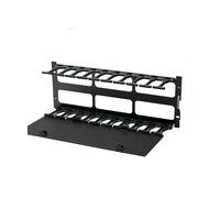 4RU Horizontal Cable Management | T Finger Design | Durable Metal Construction | Powder Coated Finish | by SERVEREDGE