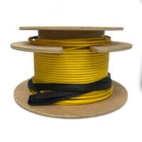 12 Core OS2 Indoor/Outdoor Riser Fibre Optic Cable | 50m Length | 2mm Oversleeving & LC-LC Terminations | Yellow | by SERVEREDGE