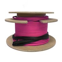 6 Core OM4 Indoor/Outdoor Riser Fibre Optic Cable | 2mm Oversleeving | 600mm Staggered LC-LC Terminations | 75m Length | Violet | by SERVEREDGE