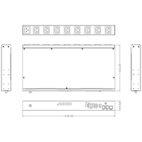 8 Port Switched PDU with Per Port Monitoring | IEC C13 Outputs | 10A, 240V | by SERVEREDGE
