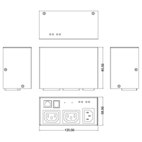 Serveredge ELITE Series 2 Port Switched PDU | 2 IEC C13 Outputs | 1 IEC C14 Input | 10A, 240V | by SERVEREDGE