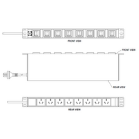 1RU 8 Port PDU | 10A 240V | Individually Switched Outputs | by SERVEREDGE