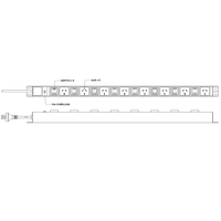 Vertical 8 Port PDU | 2m Cable Length | 10A Rated | Individually Switched Outputs | by SERVEREDGE