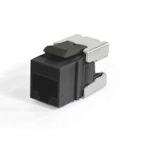 Universal Cat6A UTP RJ45 Modular Keystone Jack | QUICK TOOL Compatible | Black | @Pack of 10 | by SERVEREDGE