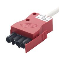 CP Electronics 4 Pole 4 Core 3m 1mm² LSF Luminaire Lead Red Plug