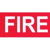 Fire Sign | UV Rated Plastic | 30mm Height Lettering | Compact Size | by Fire Factory Australia