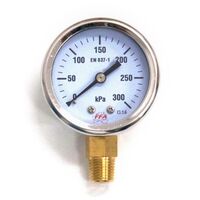 Hydrant Pressure Gauge | 55mm Dial Size | Up to 1000kPa | 1/4 inch PT Thread | by Fire Factory Australia