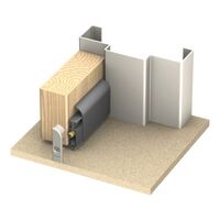 Surface Mounted Automatic Drop Seal SLIM Curved | Adjustable Length 820mm to 920mm | Clear Anodised Finish | by Fire Factory Australia