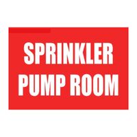Sprinkler Pump Room Sign (Metal) | Durable Construction | Clear Visibility | by Fire Factory Australia