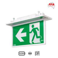 LED Recessed Blade Exit Light | Bright LED Illumination | Recessed Design | White Finish | by Fire Factory Australia