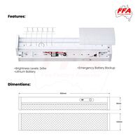 2x10W LED Strip Emergency Light with Sensor | Lithium Battery | 3-Hour Backup | by Fire Factory Australia