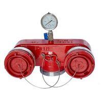 Fire Booster Valve Dual Booster 4" Grooved Bottom Outlet | SS304 Construction | Oil Filled Pressure Gauge | Watermark Approved | by Fire Factory Australia
