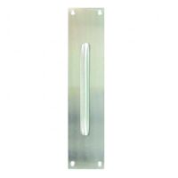 Stainless Steel D-Pulls on Plate | Durable Construction | Sleek D-Pull Design | Brushed Finish | by Fire Factory Australia