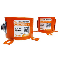 Premium Hinged Retrofit Collar 150mm | Intumescent Fire Stopping | Easy Retrofit Installation | Durable Powder-Coated Finish | by Fire Factory Australia