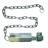 Fire Rated Top Latches | Stainless Steel Chain Bolt with Keeper | Corrosion Resistant | Fire Door Security | by Fire Factory Australia