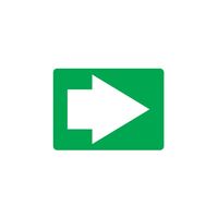 Directional Arrow Sign (GREEN) | Durable Plastic | Compact Size | by Fire Factory Australia