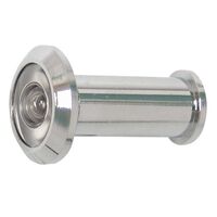 Fire Rated Door Viewer | 180 Degree Brass | Glass Lens | Chrome Polished Finish | by Fire Factory Australia