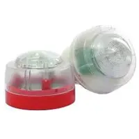 Surface Mount Strobe Light | Red Body & Clear Lens | Low Profile Design | by Fire Factory Australia