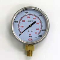 Hydrant Pressure Gauge | Dry Type 55mm | Up to 1000kPa | 1/4 inch PT Thread | by Fire Factory Australia