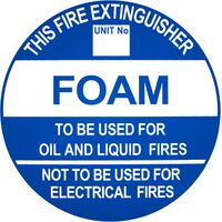 Foam Extinguisher Identification Sign | Durable Metal Construction | Clear Visibility | @Each by Fire Factory Australia