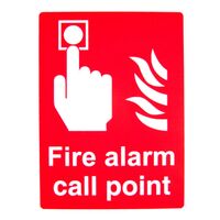 Fire Alarm Call Point Sign | Durable Plastic | High Visibility Red & White | 150mm x 200mm | by Fire Factory Australia