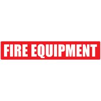 Fire Equipment Red Strip | High Visibility | Durable Weather-Resistant Plastic | 500mm x 100mm | by Fire Factory Australia