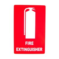 Fire Extinguisher Location Sign | Large 300mm x 450mm | Durable Weather-Resistant Plastic | High Visibility Red & White | by Fire Factory Australia