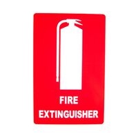 Fire Extinguisher Location Sign (Medium) | Durable Plastic or Metal | High Visibility Red and White | by Fire Factory Australia