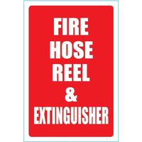 Fire Hose Reel & Extinguisher Sign | Durable Plastic or Metal | Complies with AS/NZS 2293 | Clear Identification | by Fire Factory Australia