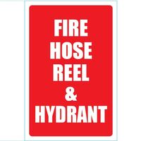 Fire Hose Reel & Hydrant Angle Sign | Durable Weather-Resistant Plastic | Compact Size | Fire Safety Red & White | by Fire Factory Australia