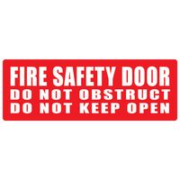 Fire Safety Door Sign | Do Not Obstruct & Keep Open | Durable Plastic/Metal | Red Background | by Fire Factory Australia